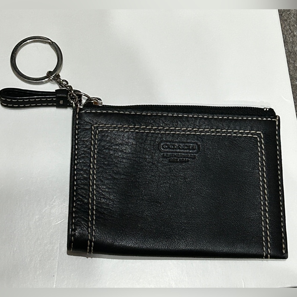 Coach Black key chain wallet